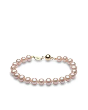 Yoko London 18kt イエローゴールド 7mm ピンク淡水パール ブレスレット - サムネイル1