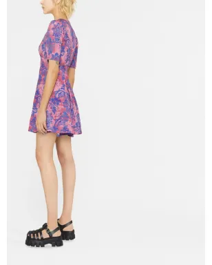 Versace Jeans Couture 花柄プリント フレアドレス - サムネイル3