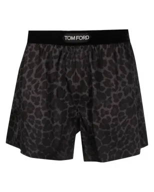 TOM FORD レオパード柄シルクボクサー - サムネイル1