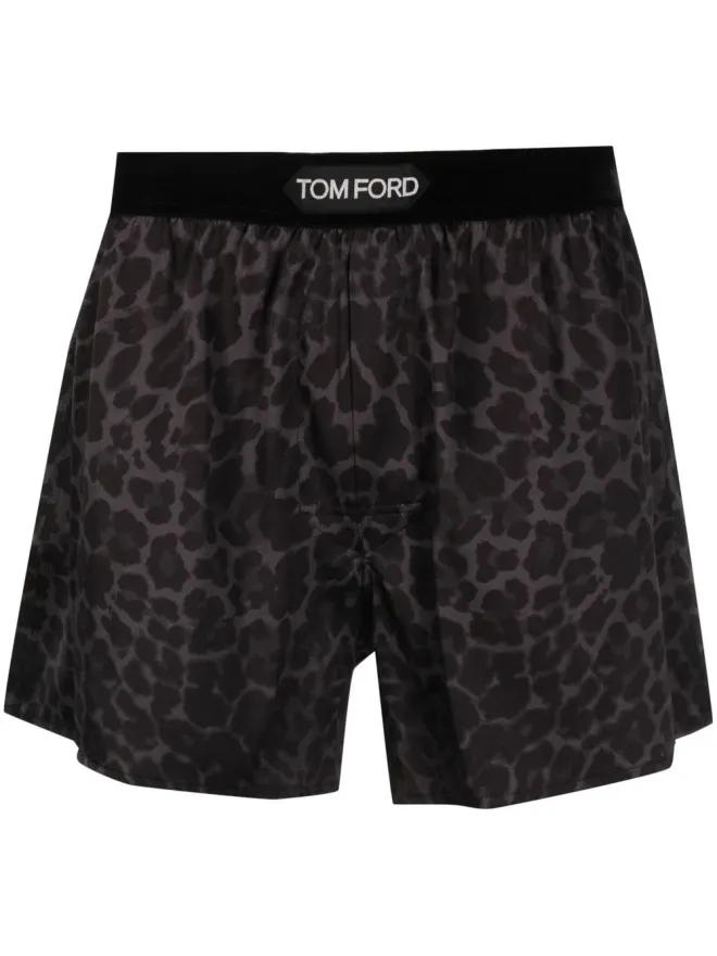 TOM FORD TOM FORD レオパード柄シルクボクサーの商品画像