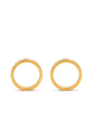 Maison Margiela Numerical engraved hoop earrings - Gold - サムネイル1