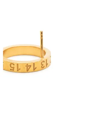Maison Margiela Numerical engraved hoop earrings - Gold - サムネイル2