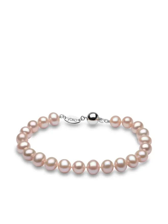 Yoko London Yoko London 18ktホワイトゴールド クラシック 7mm ピンク淡水パール ブレスレットの商品画像