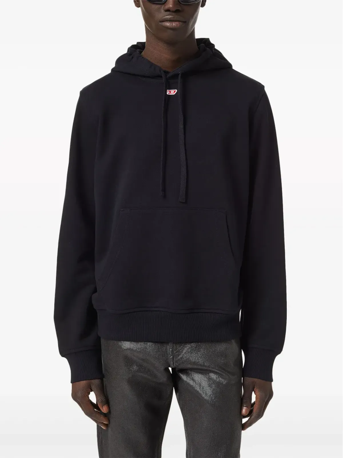Diesel S-Ginn-Hood-D ロゴアップリケ付きフードパーカー - 画像3
