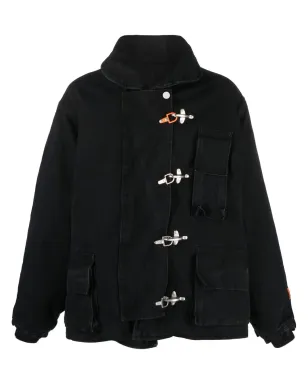 Heron Preston トグル留めキャンバスジャケット - ブラック - サムネイル1