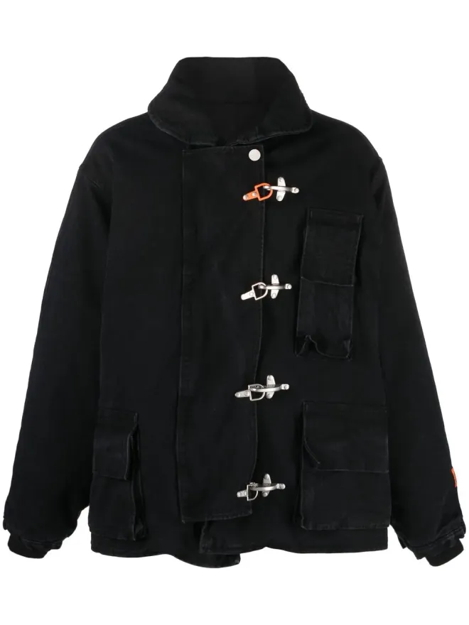 Heron Preston Heron Preston トグル留めキャンバスジャケット - ブラックの商品画像