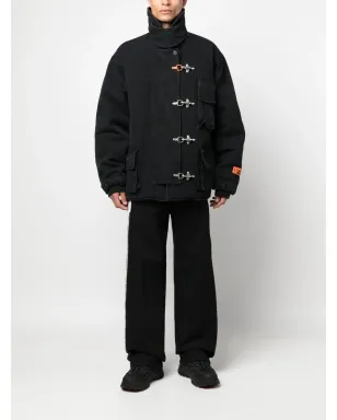 Heron Preston トグル留めキャンバスジャケット - ブラック - サムネイル2