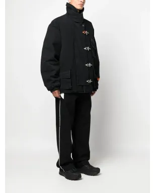 Heron Preston トグル留めキャンバスジャケット - ブラック - サムネイル3