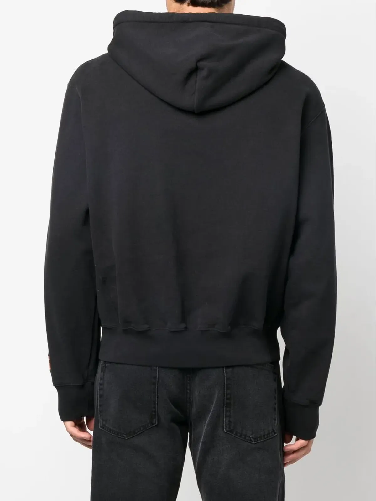 Heron Preston graphic-print jersey hoodie - Black - 画像3