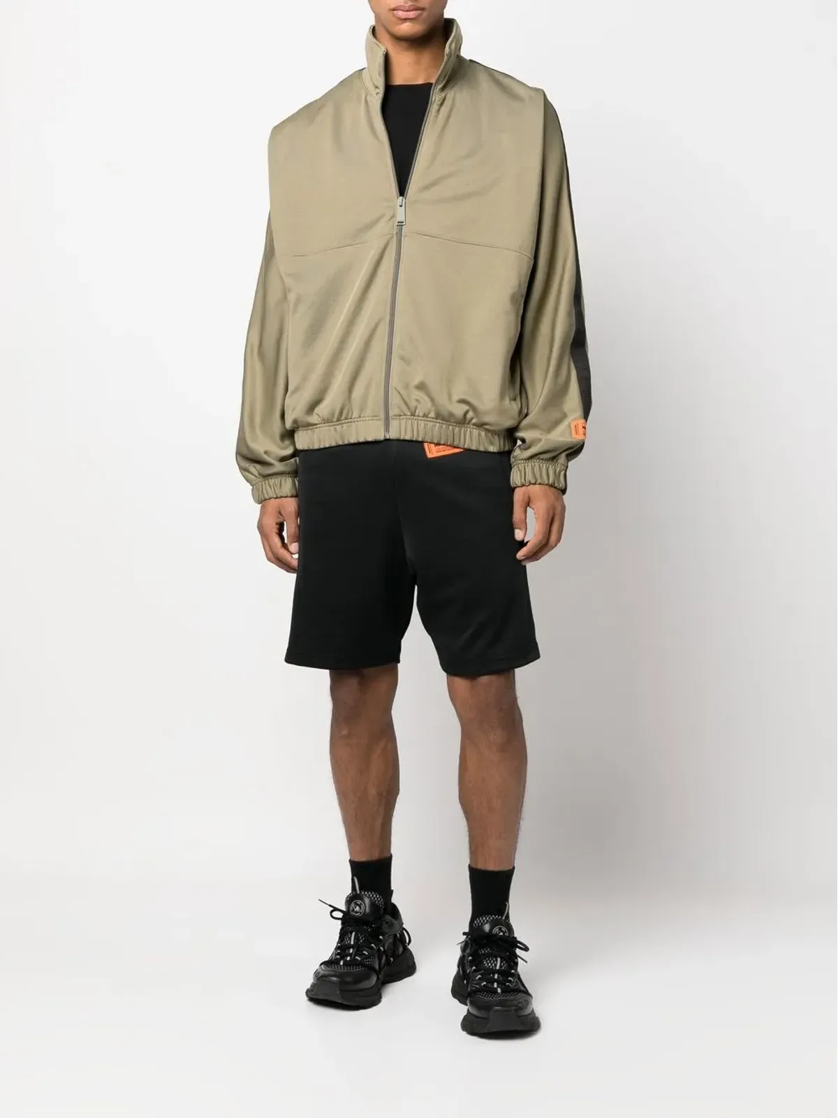 Heron Preston 刺繍ロゴ トラックトップ グリーン - 画像2