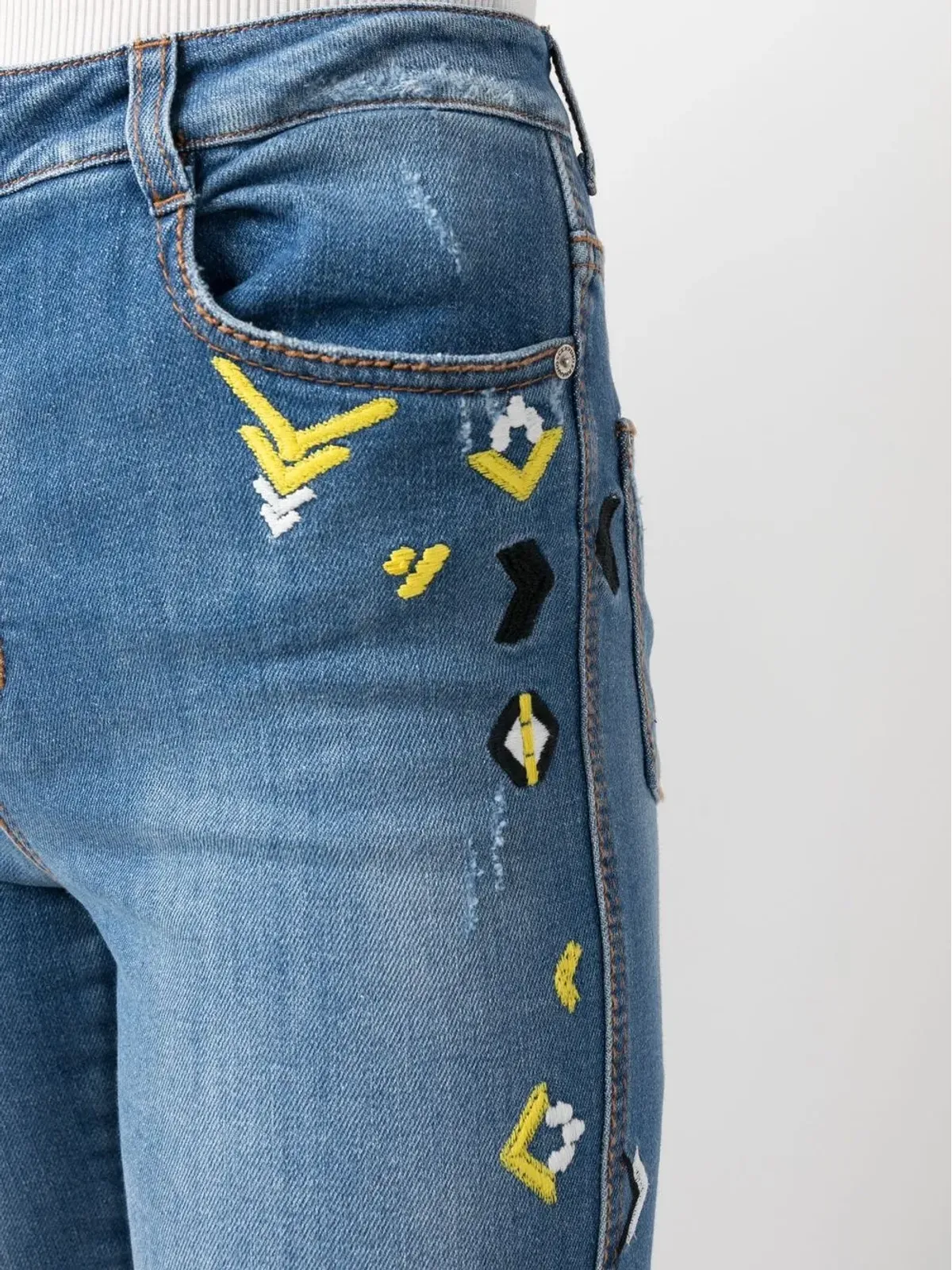 Ermanno Scervino 刺繍入りフレアジーンズ - 画像5