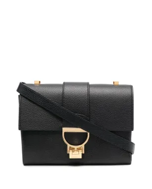 Coccinelle アレットリス シボ入りレザー サッチェル - Black - サムネイル1