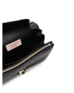 Coccinelle アレットリス シボ入りレザー サッチェル - Black - サムネイル5