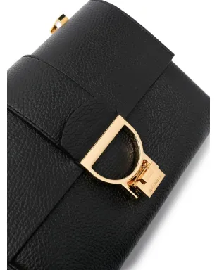 Coccinelle アレットリス シボ入りレザー サッチェル - Black - サムネイル4