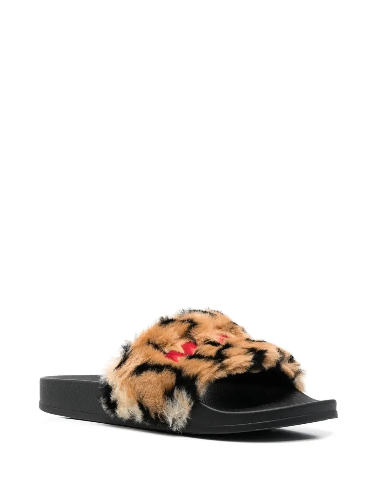 Marni embroidered-logo detail pool slides - Neutrals - 画像2