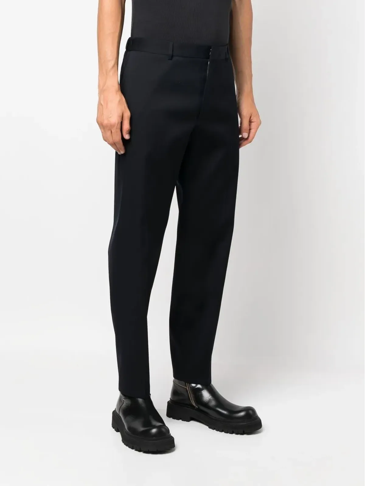 Jil Sander ヴァージンウール テーパードパンツ - 画像3