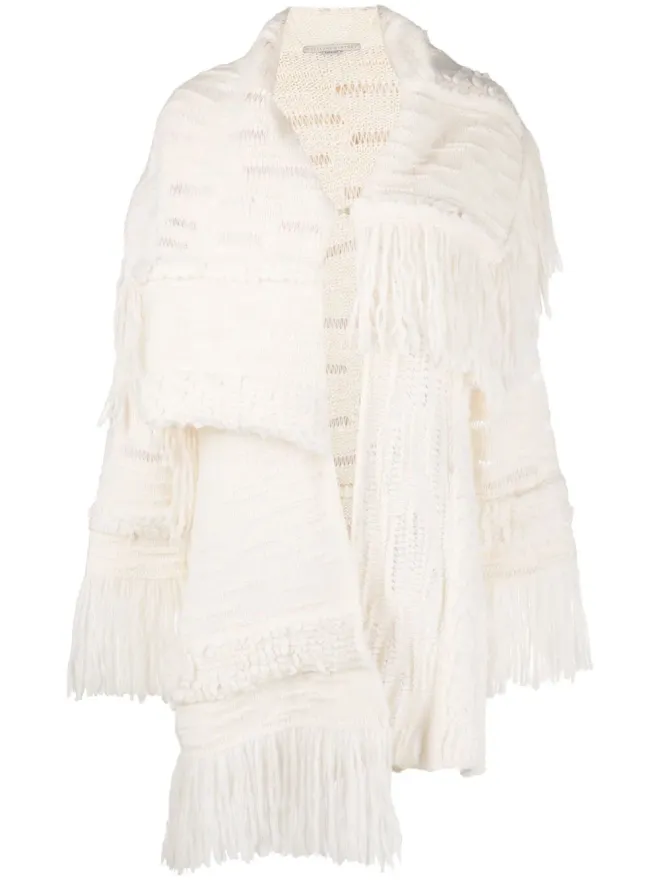 Stella McCartney Stella McCartney アシンメトリック フリンジカーディガンの商品画像