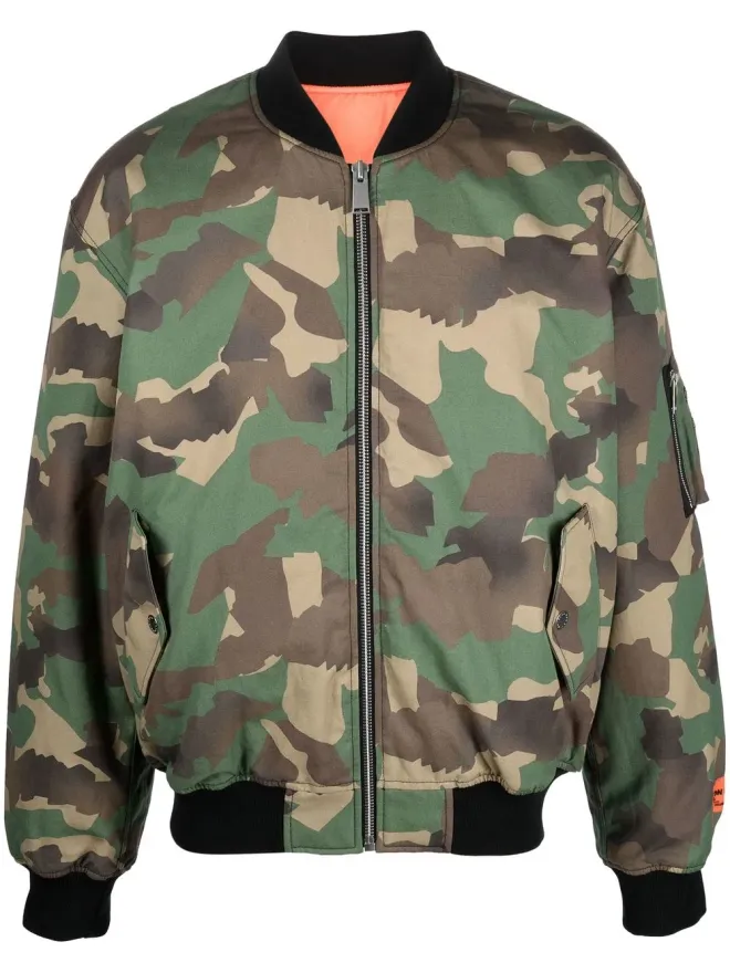 Heron Preston Heron Preston 迷彩プリント ボンバー ジャケットの商品画像