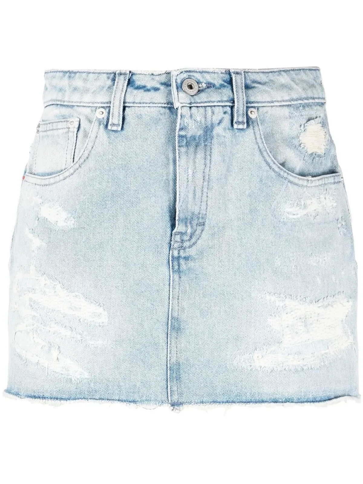 Heron Preston ダメージデニムスカート - 画像1