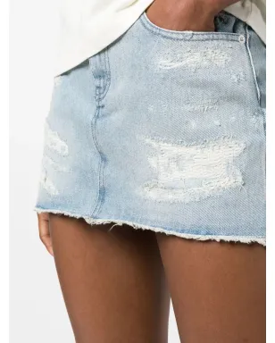 Heron Preston ダメージデニムスカート - サムネイル4