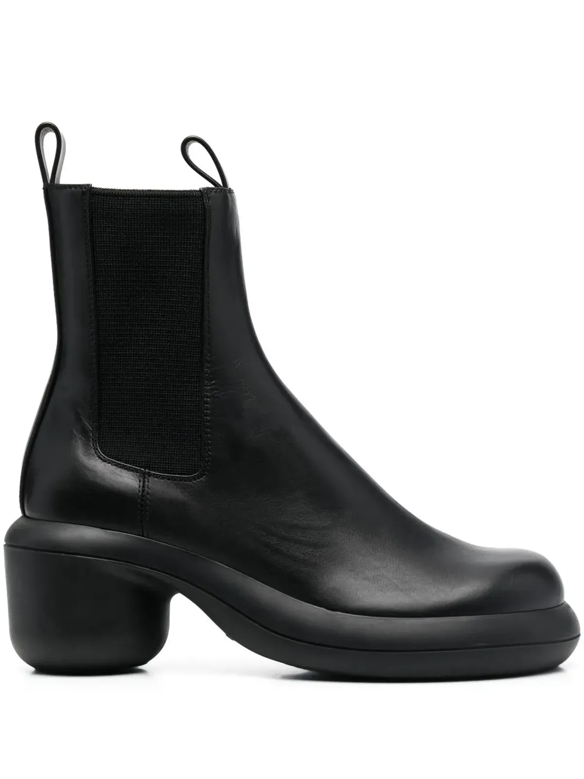 Jil Sander エラスティックパネル付きレザーブーツ（ブラック） - 画像1