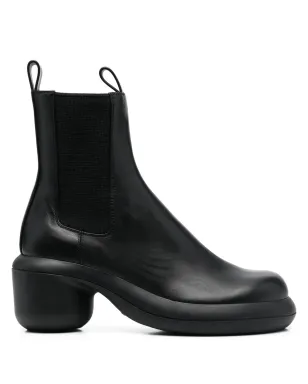 Jil Sander エラスティックパネル付きレザーブーツ（ブラック） - サムネイル1