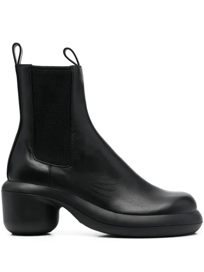 Jil Sander Jil Sander エラスティックパネル付きレザーブーツ（ブラック）の商品画像
