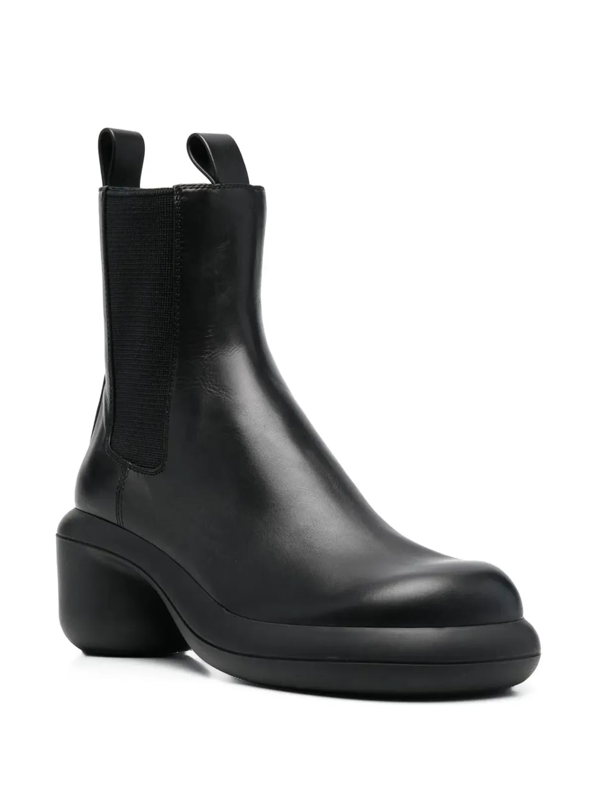 Jil Sander エラスティックパネル付きレザーブーツ（ブラック） - 画像2