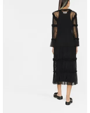 MM6 Maison Margiela シアー ロング丈 ラッフル-トリム ブラウス - サムネイル4