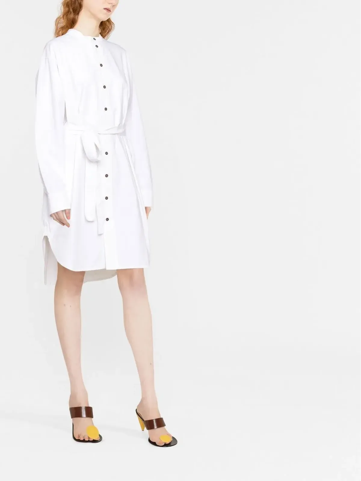 Victoria Beckham タイウエスト コットン ドレス - Neutrals - 画像2