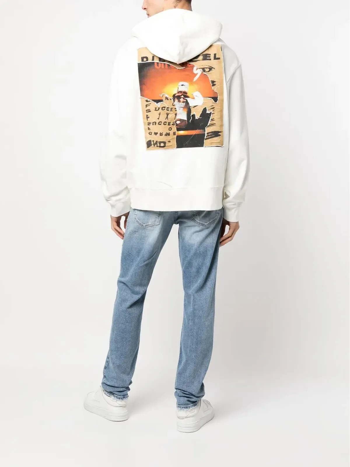 Diesel リップドロゴプリントフーディー - 画像2
