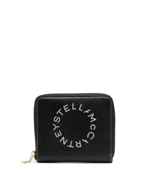 Stella McCartney ロゴプリントディテールジップウォレット - Black - サムネイル1