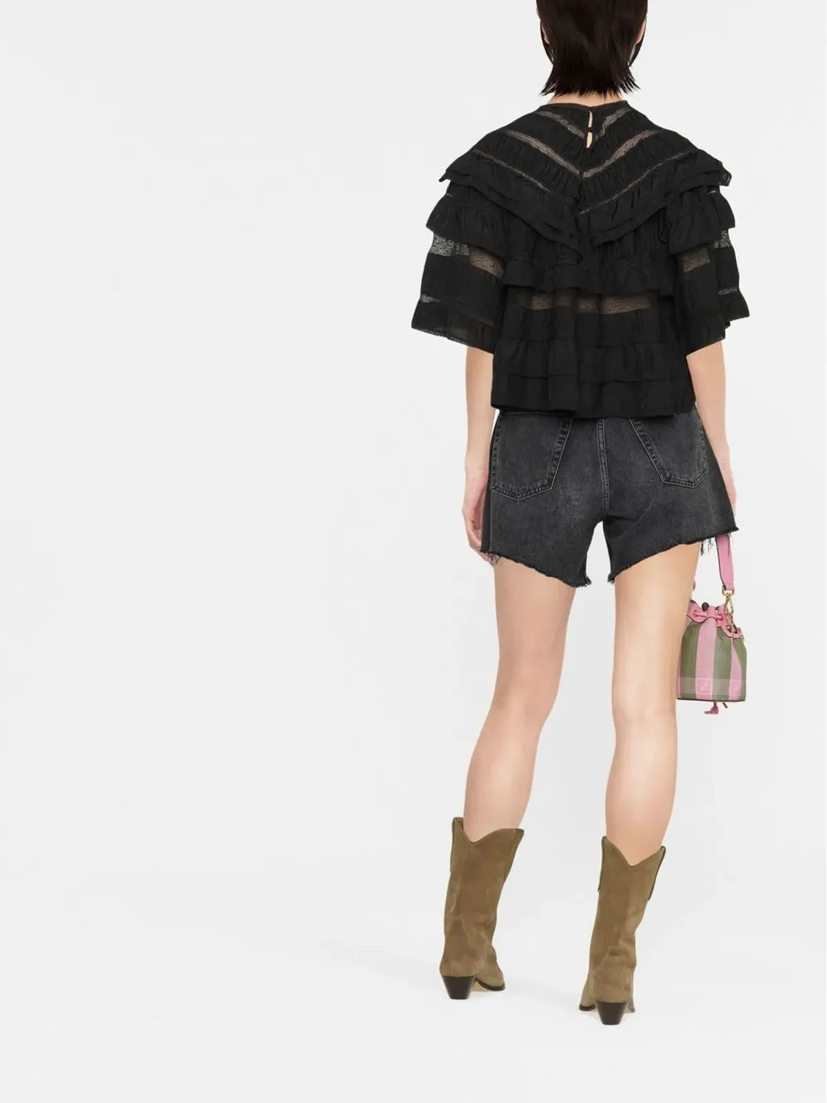 ISABEL MARANT シエロ ティアード クロップトップ - 画像3