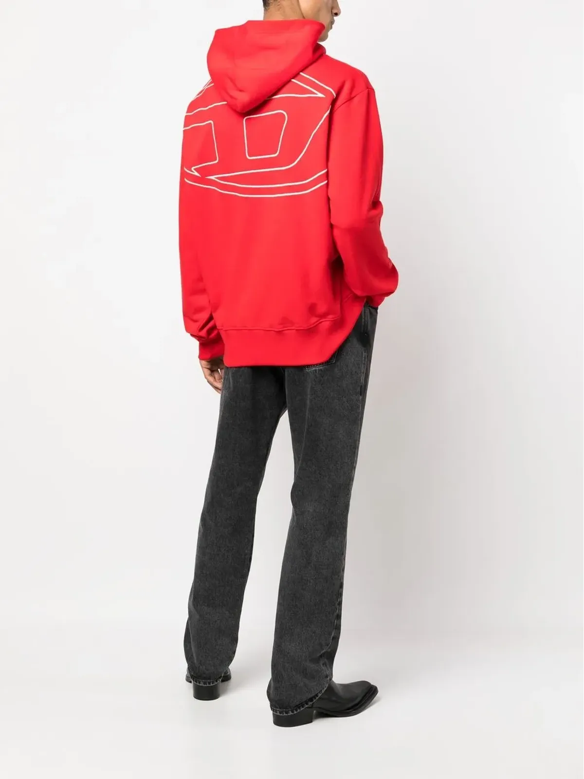 Diesel ロゴプリント長袖フーディ - 画像2