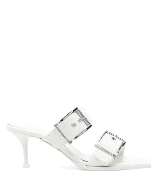 Alexander McQueen バックル付きレザーサンダル - サムネイル1