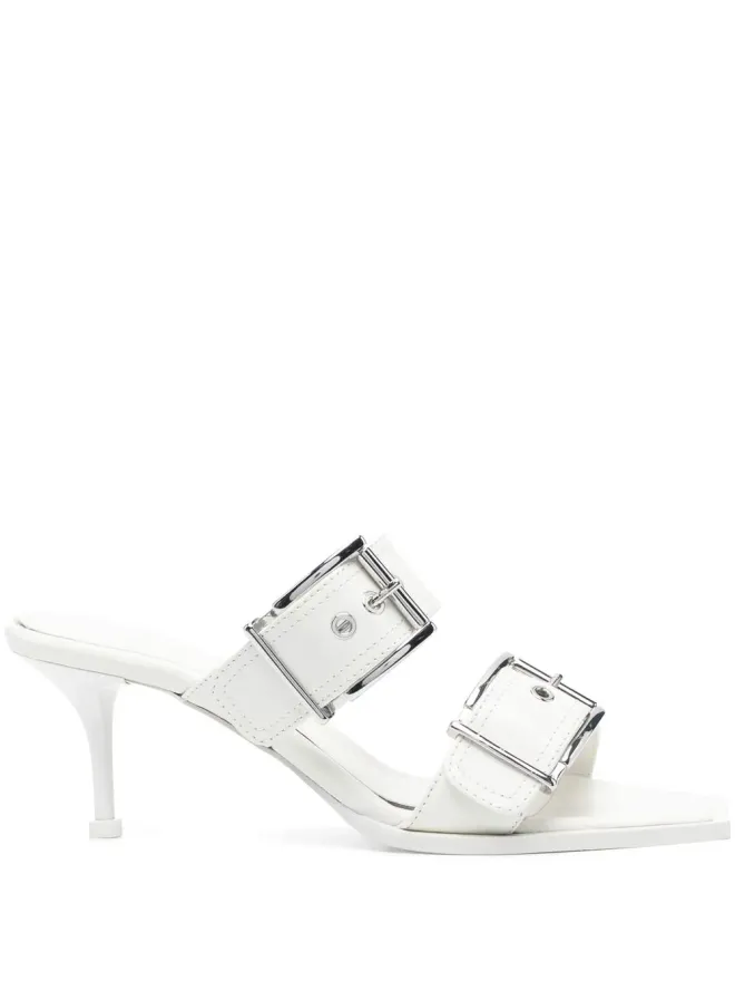 Alexander McQueen Alexander McQueen バックル付きレザーサンダルの商品画像