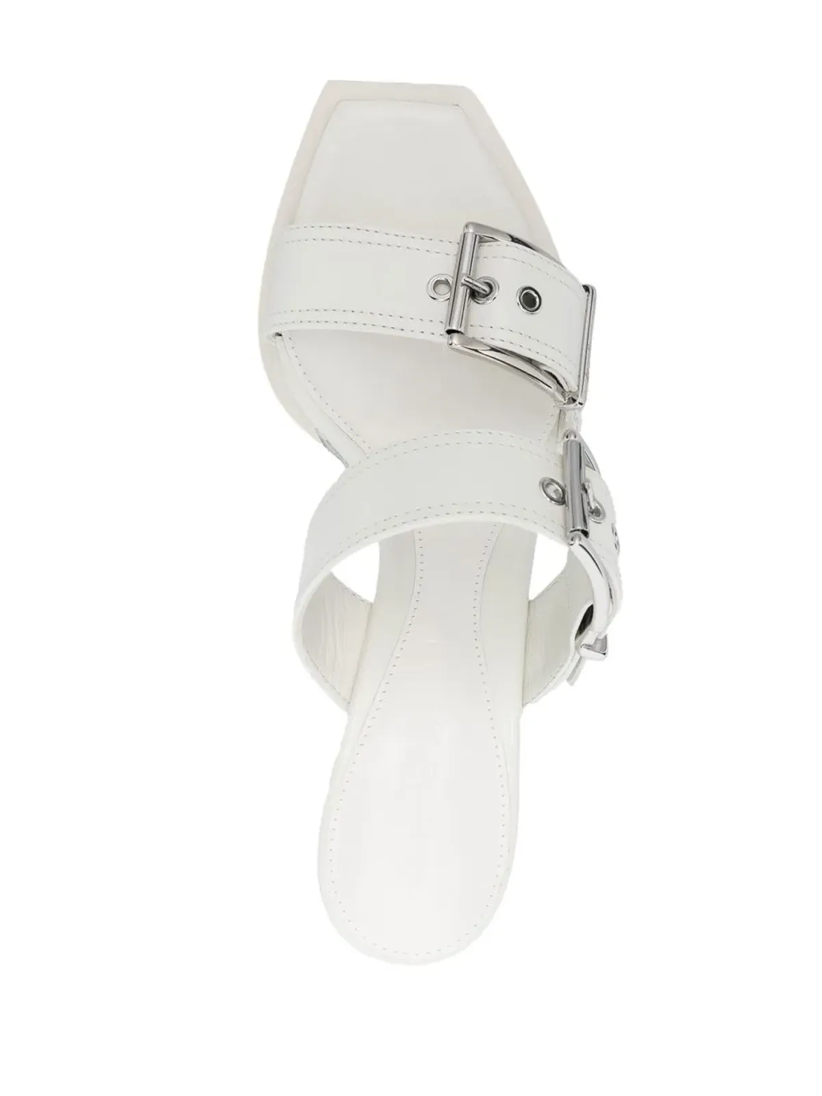 Alexander McQueen バックル付きレザーサンダル - 画像4