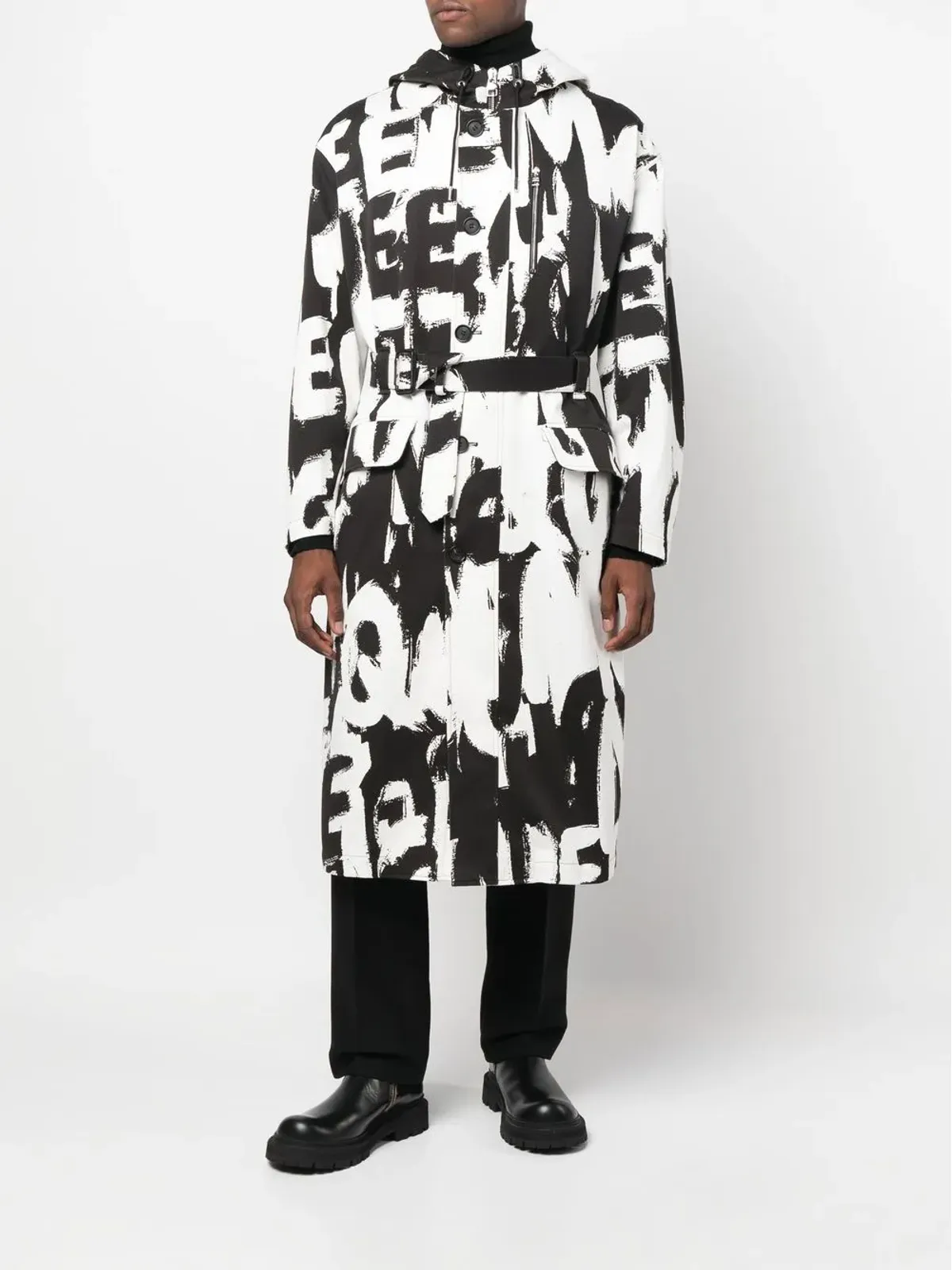 Alexander McQueen オールオーバーロゴプリントパーカ - 画像2