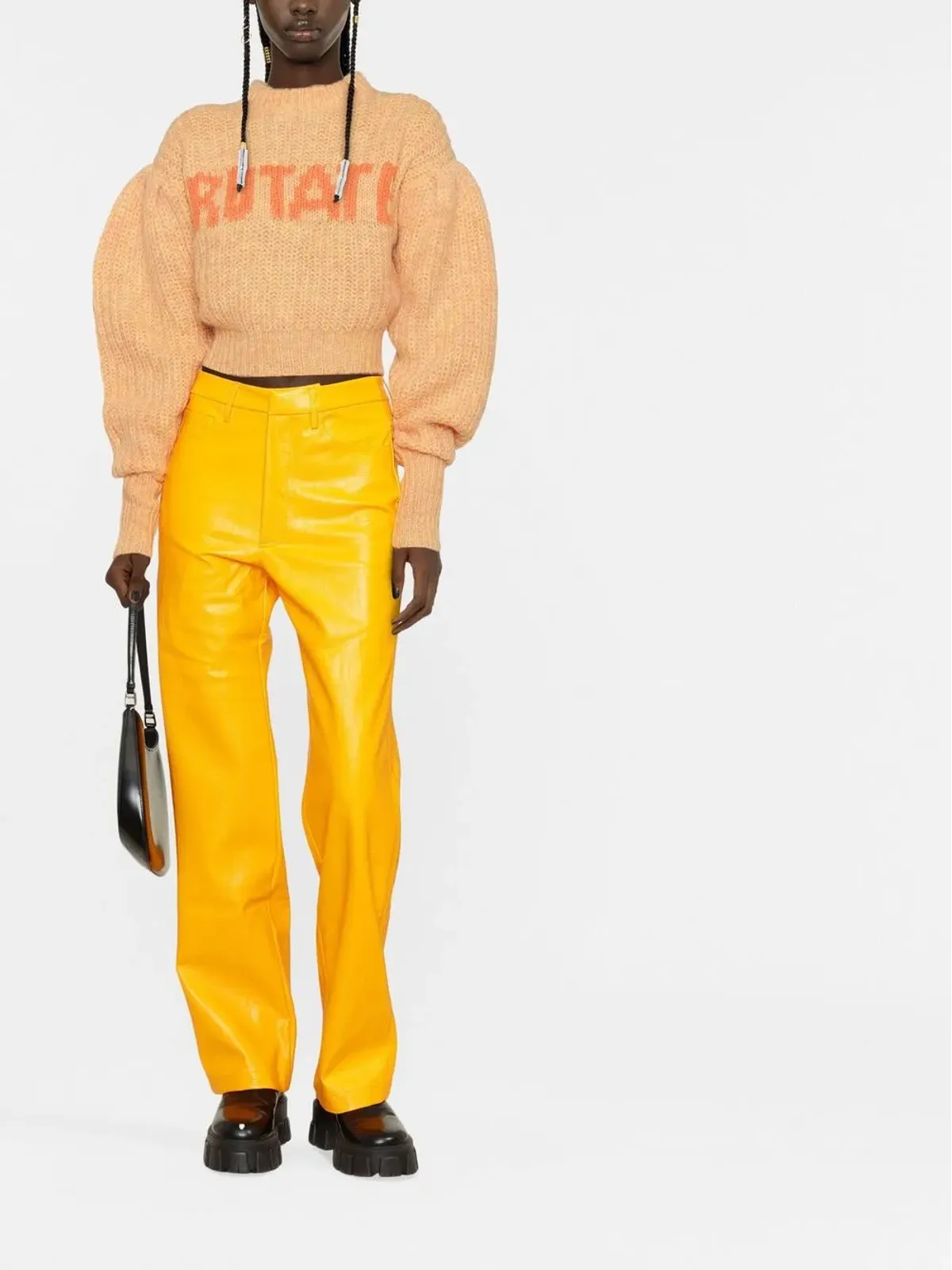 ROTATE BIRGER CHRISTENSEN ロゴプリント入り チャンクニットジャンパー - 画像2