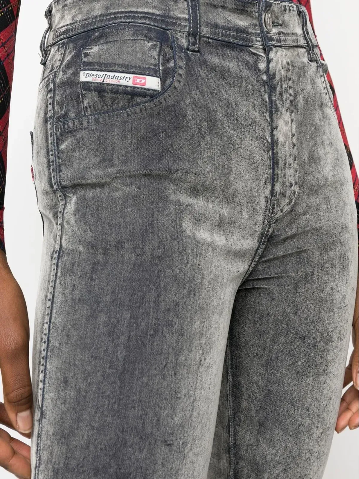 Diesel Slandy stirrup skinny jeans - Grey - 画像5