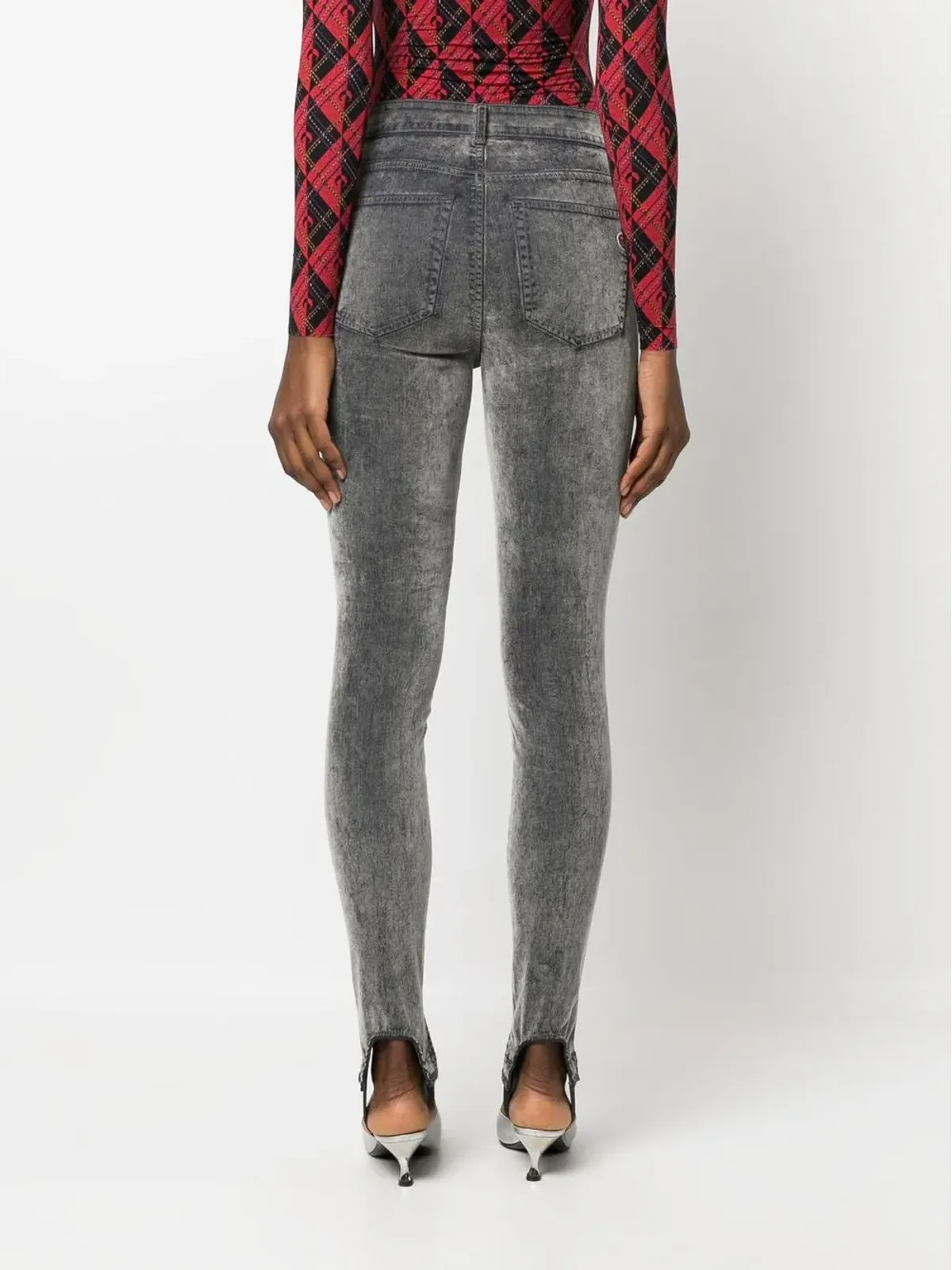 Diesel Slandy stirrup skinny jeans - Grey - 画像4
