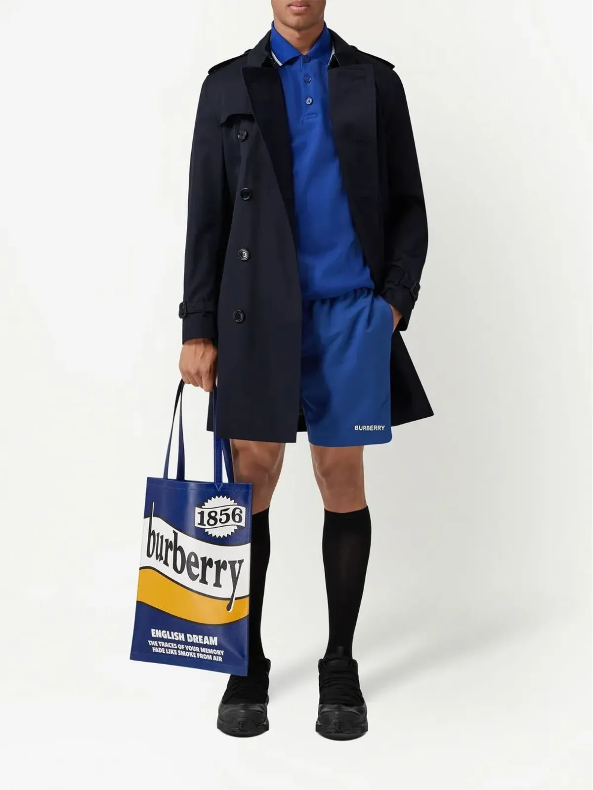 Burberry ケンジントン ヘリテージ トレンチコート ブルー - 画像2