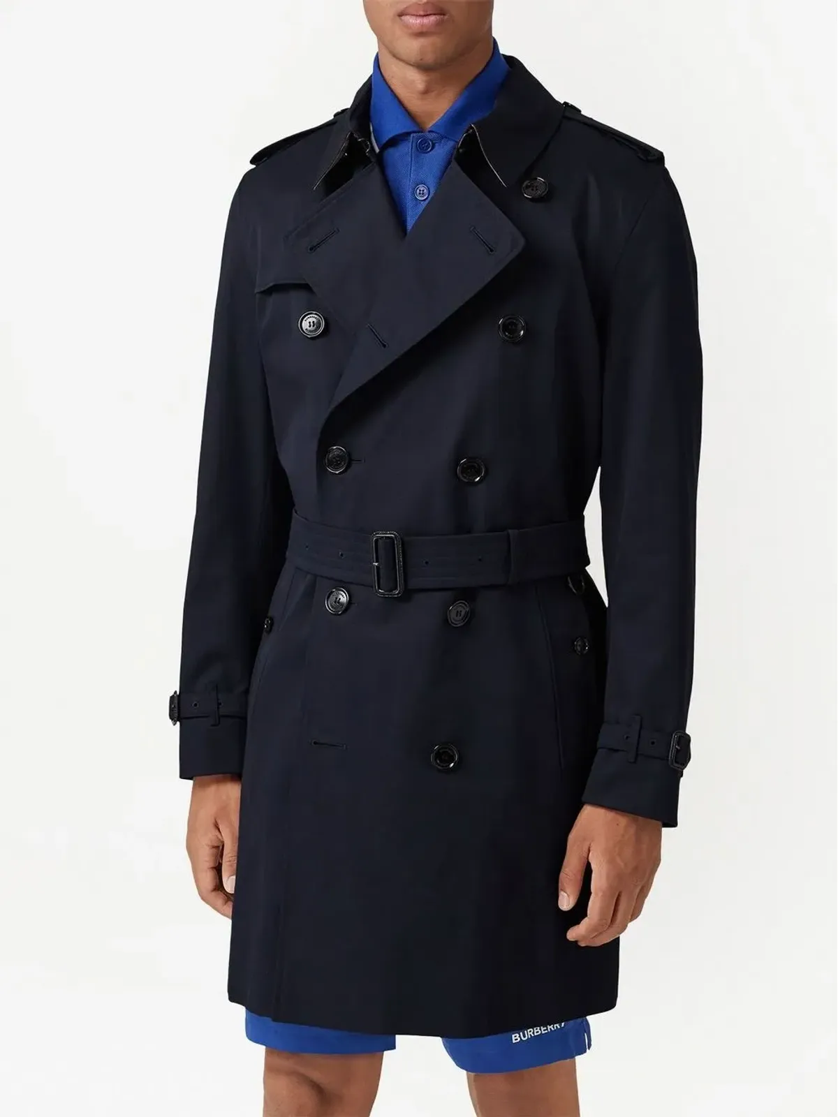 Burberry ケンジントン ヘリテージ トレンチコート ブルー - 画像3