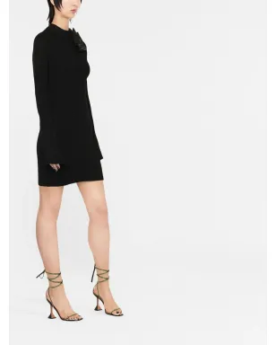 Blumarine カットアウトウールミニドレス ブラック - サムネイル3