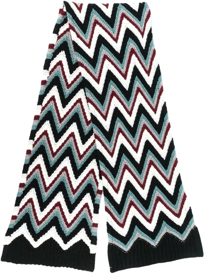 Missoni Missoni チェブロン柄ニットウールスカーフの商品画像