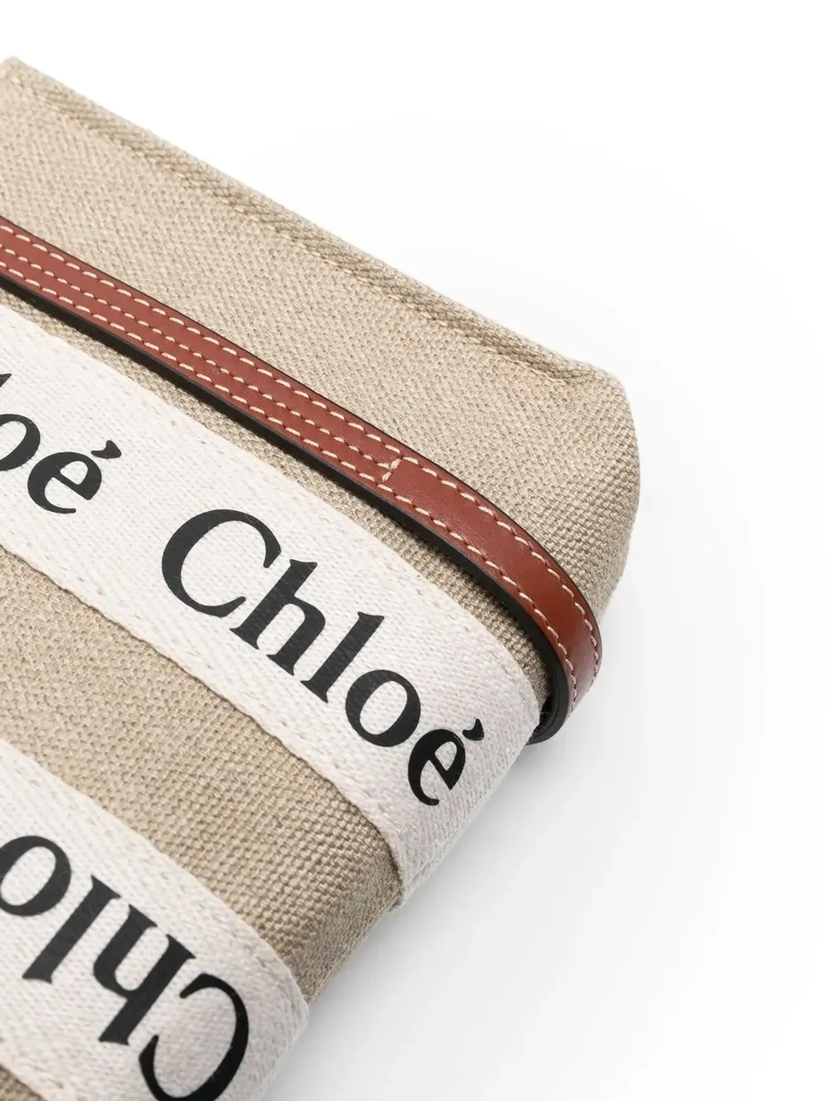 Chloé Woody linen tote bag - 画像5