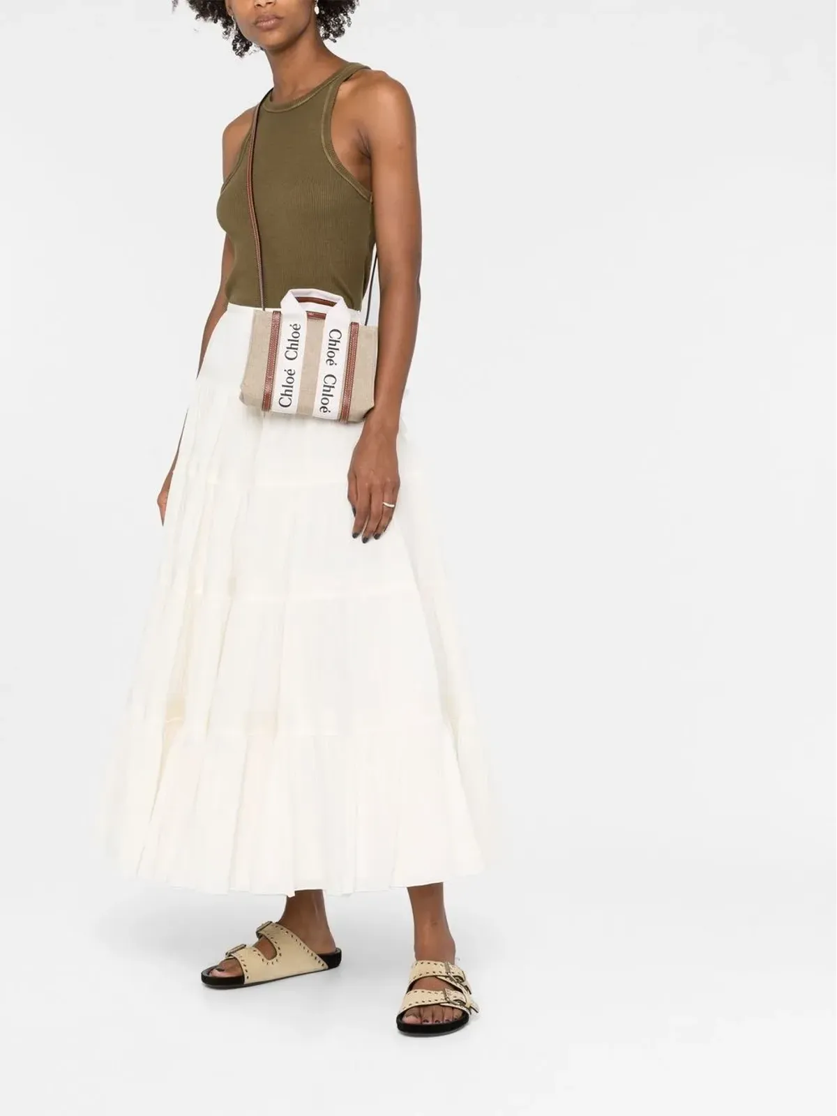Chloé Woody linen tote bag - 画像2