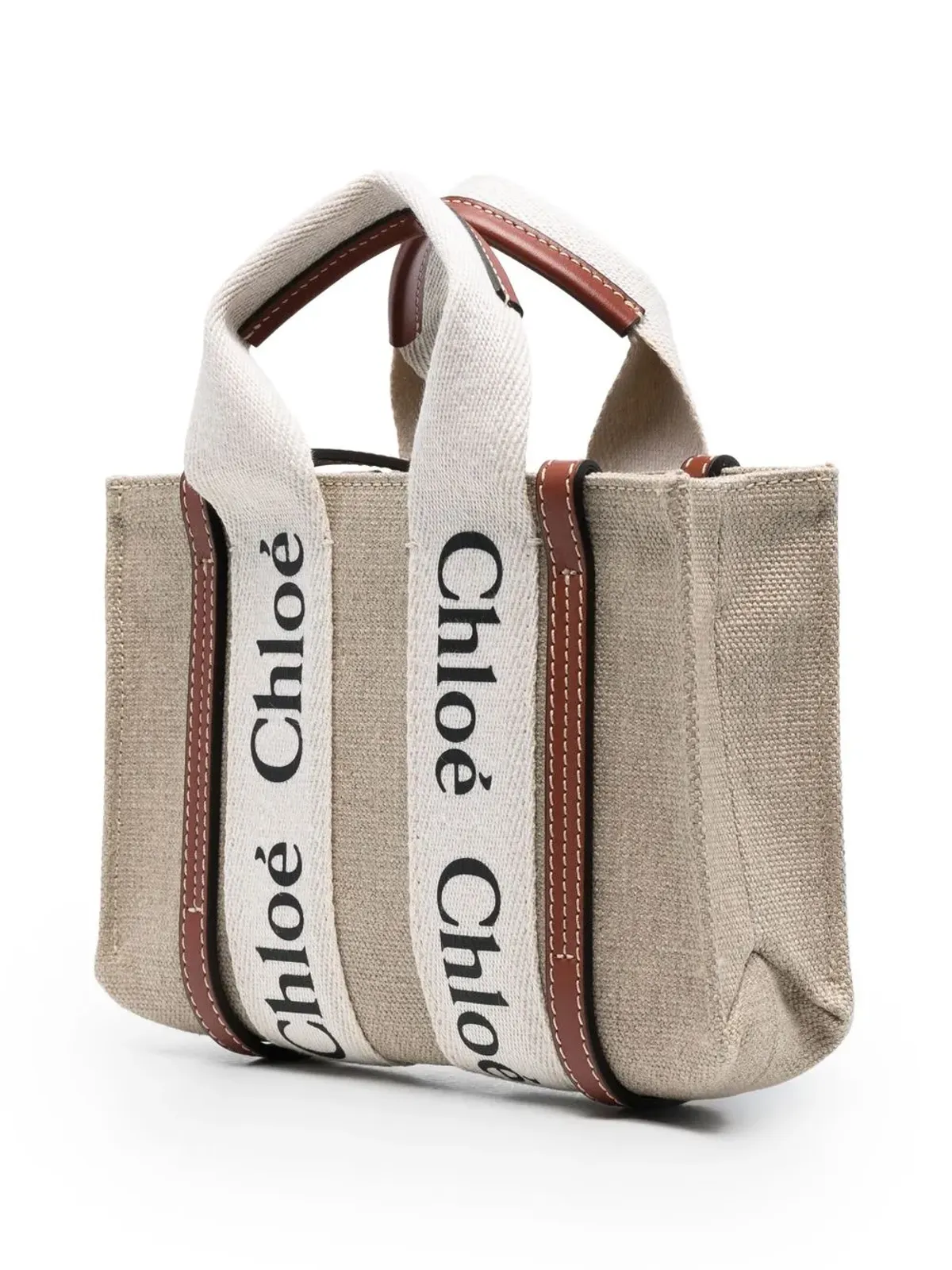 Chloé Woody linen tote bag - 画像4