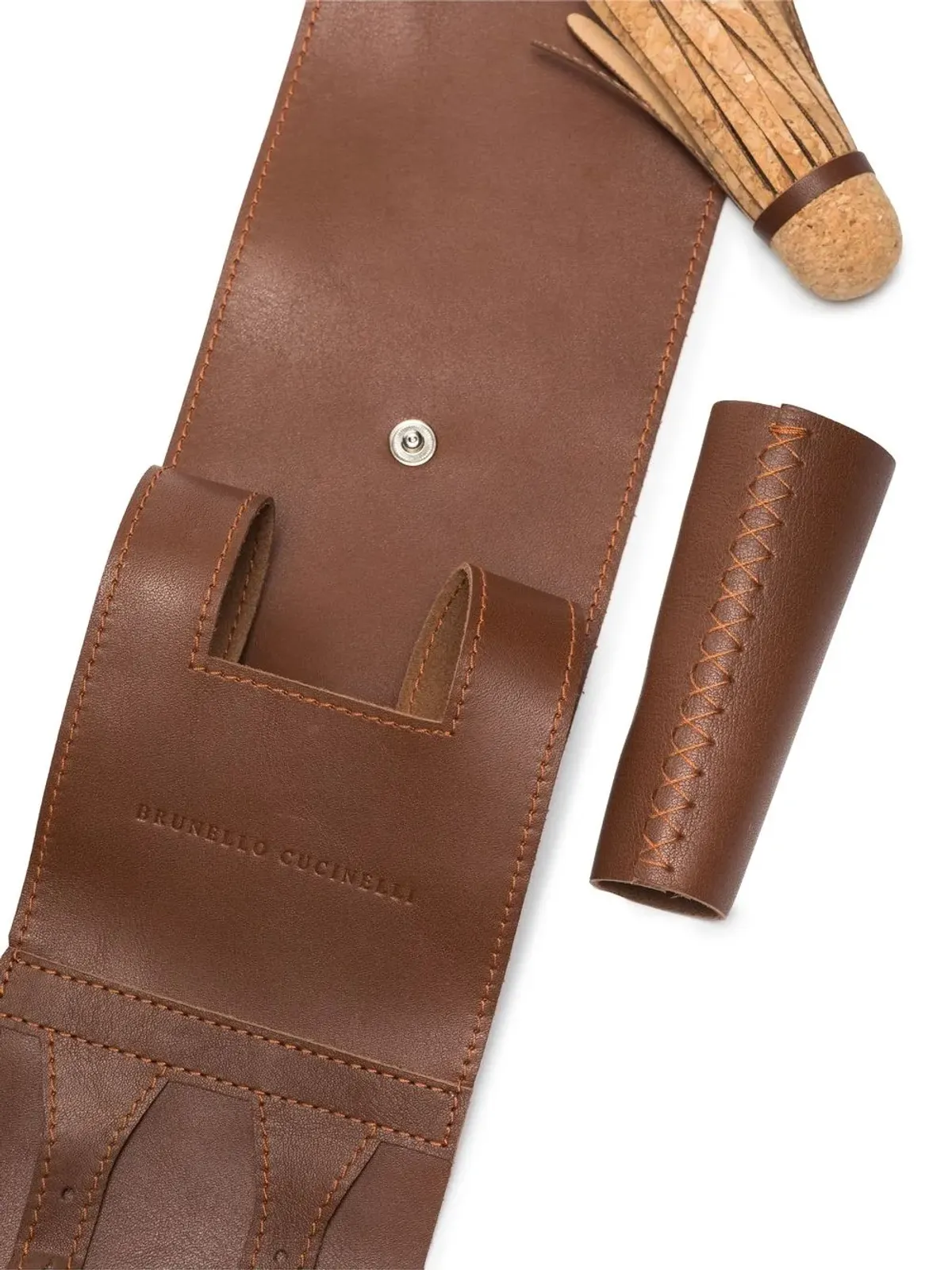 Brunello Cucinelli レザートリム タンブレロセット - 画像3