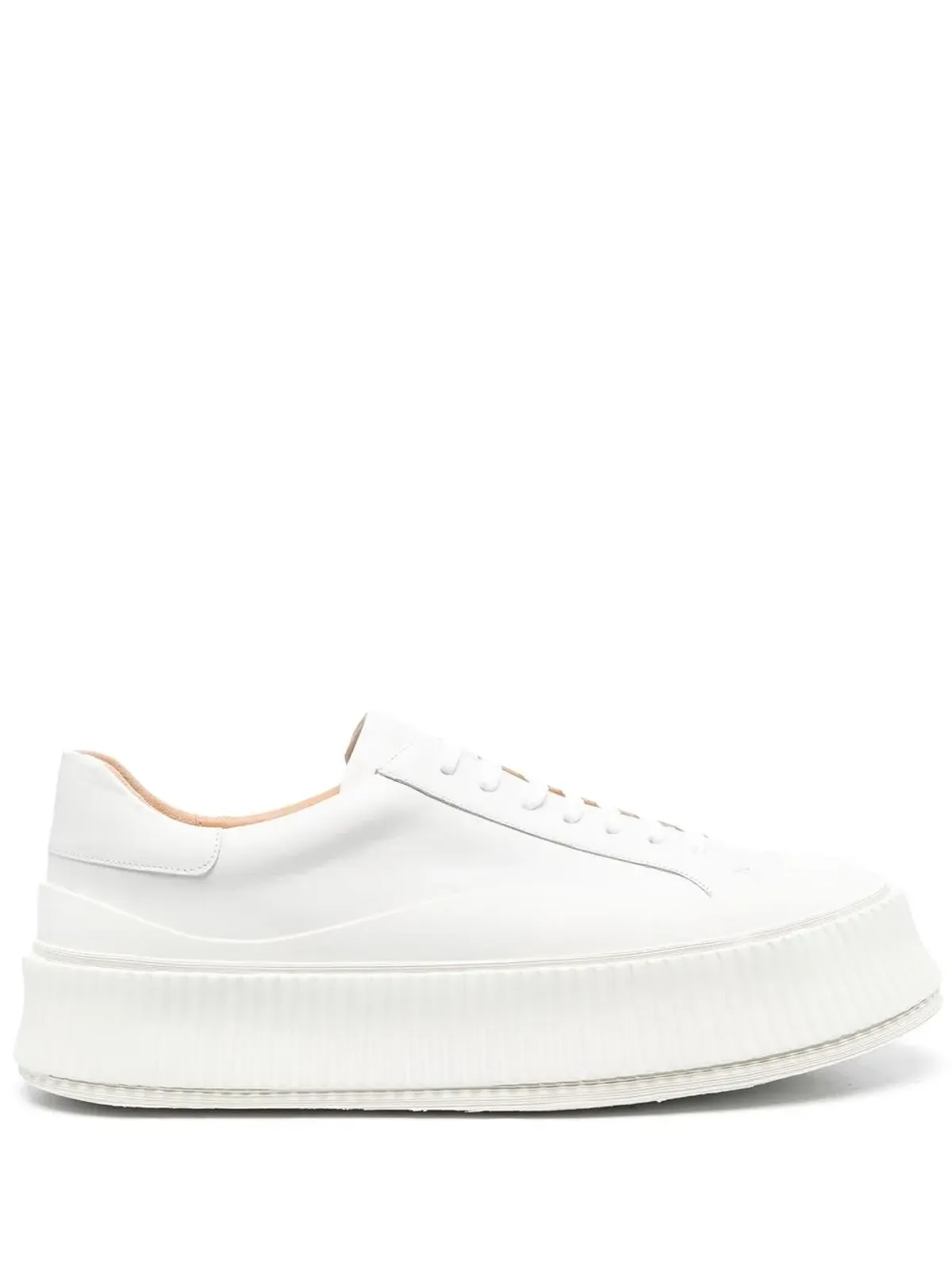 Jil Sander レースアップレザープラットフォームスニーカー - 画像1